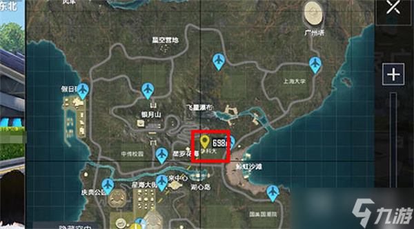 和平精英绿洲世界华科眼镜湖位置介绍
