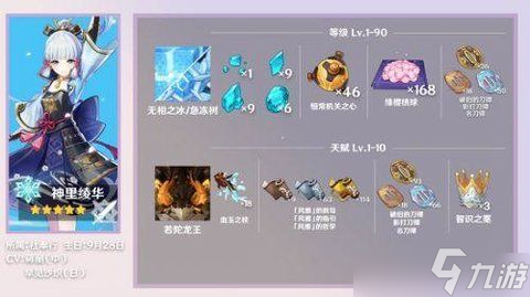 原神神里绫华突破材料一览 神里绫华升级材料合集