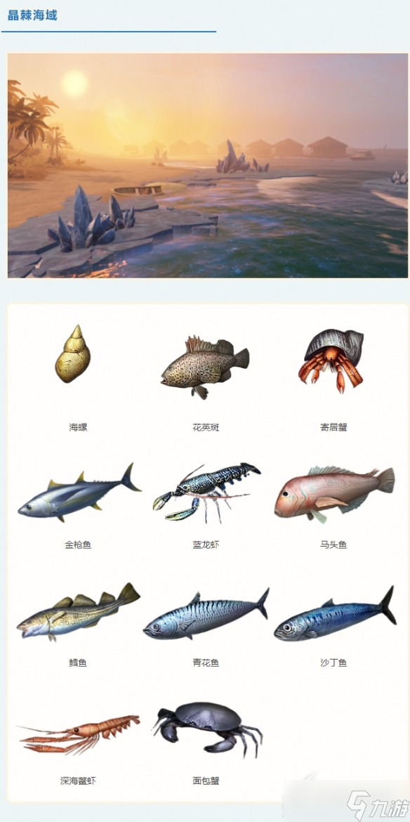 《明日之后》海域鱼种分布在哪