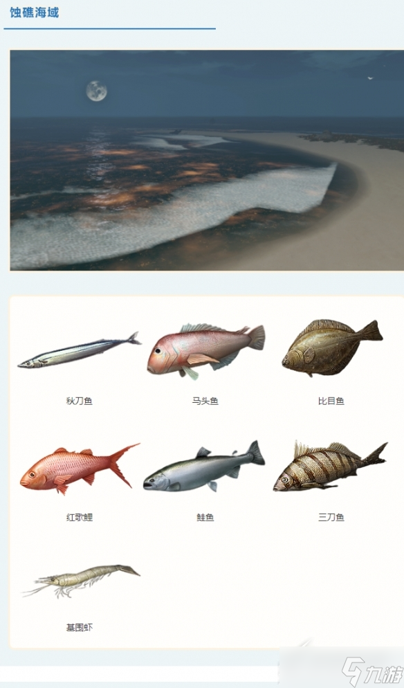 《明日之后》海域鱼种分布在哪