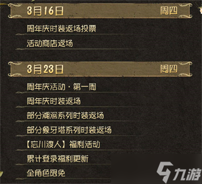《第五人格》五周年返场皮肤汇总分享