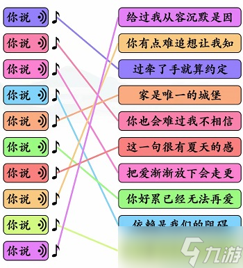 《文字玩出花》你說之歌連線通關(guān)攻略