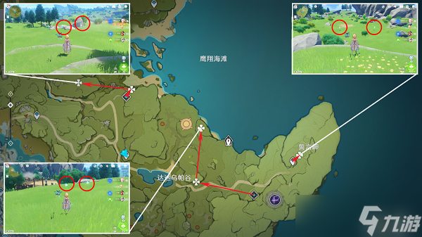 原神蒲公英籽采集路线图