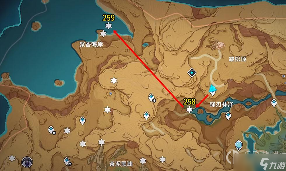 原神锋刃林泽草神瞳位置一览