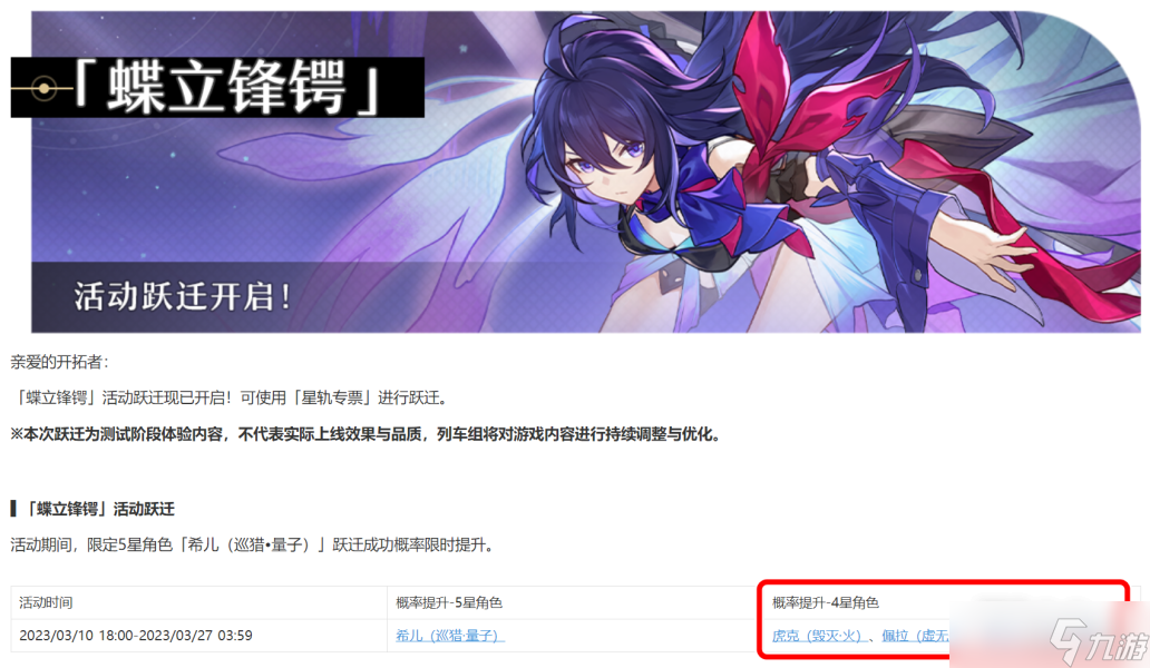 《崩坏星穹铁道》开服免费获取角色介绍