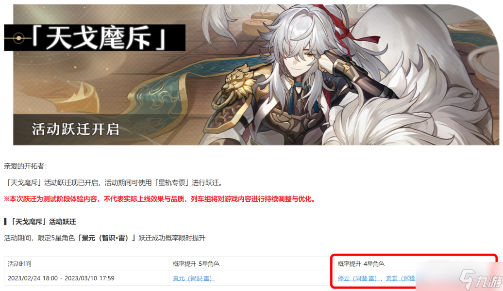 《崩坏星穹铁道》开服免费获取角色介绍