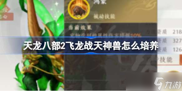 天龙八部2飞龙战天神兽怎么培养 天龙八部2飞龙战天神兽培养机制介绍