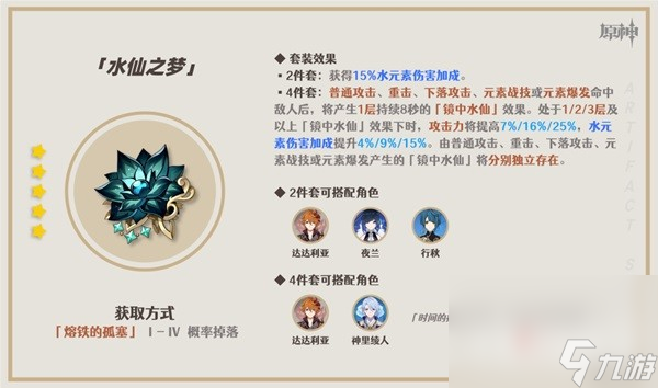 《原神》3.6版本新增圣遗物适用角色推荐