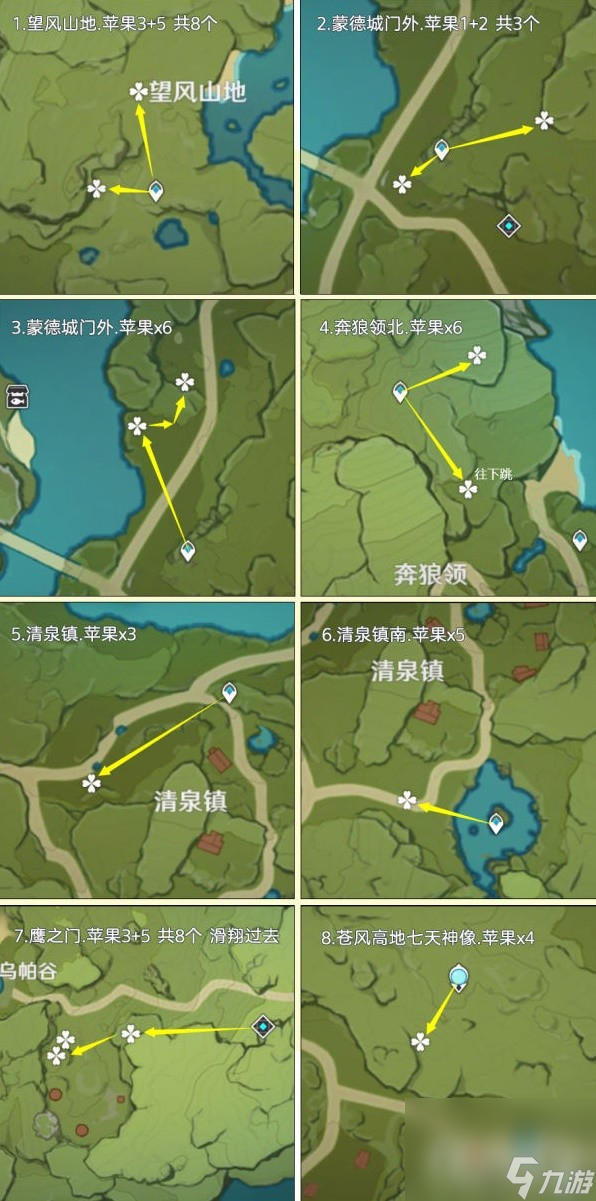 《原神》3.6版苹果高效采集路线分享