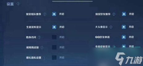 《王者荣耀》隐身功能设置位置