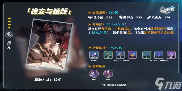 崩壞星穹鐵道晚安與睡顏光錐介紹