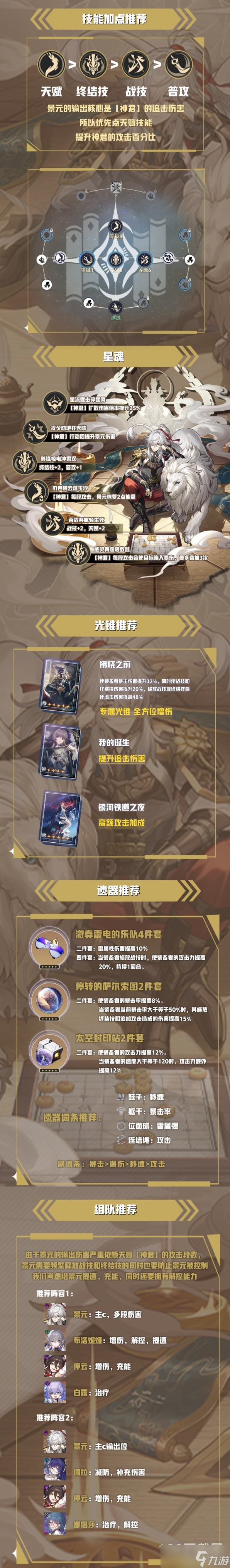 崩坏星穹铁道景元培养一图流指南