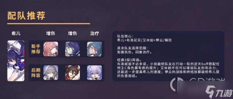 《崩坏星穹铁道》希儿配队推荐一览
