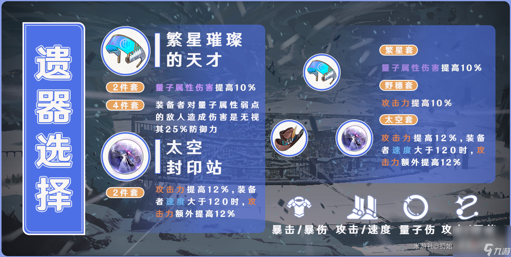《崩坏星穹铁道》希儿遗器词条推荐