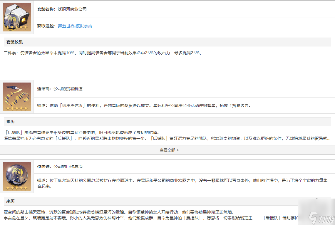 崩坏星穹铁道泛银河商业公司适用角色 泛银河商业公司在哪刷截图