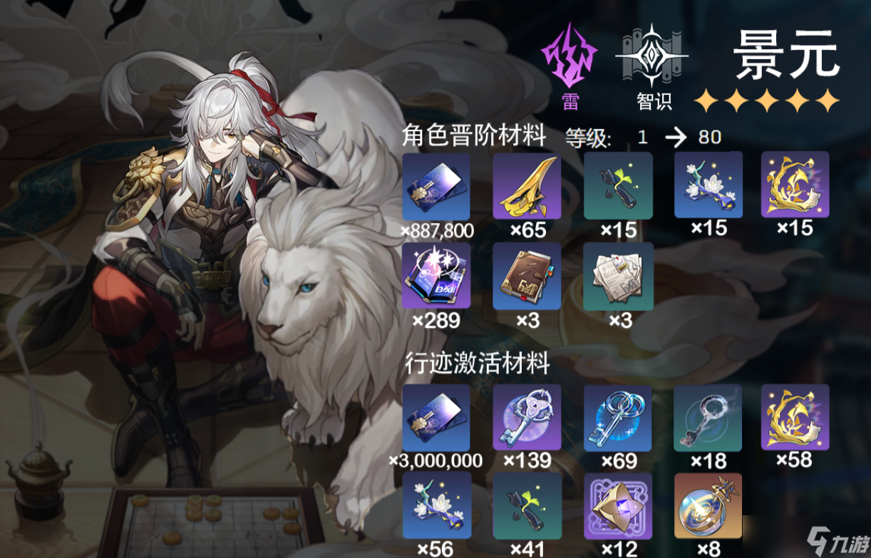 崩坏星穹铁道景元培养材料有什么