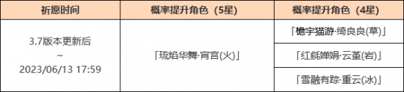 《原神》3.7版本up池時(shí)間一覽 3.7版本up池五星角色概率分享