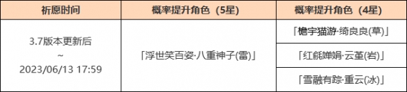 《原神》3.7版本up池时间一览 3.7版本up池五星角色概率分享