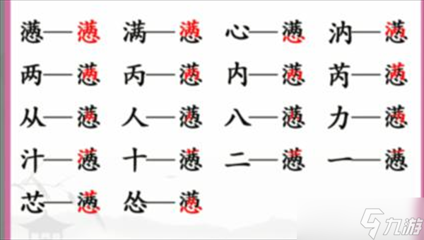 漢字找茬王找字懣攻略 具體一覽