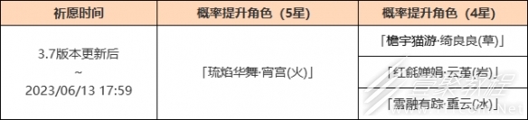 《原神》3.7版本up池时间一览