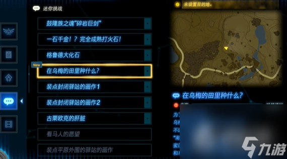 《塞尔达传说王国之泪》在乌梅的田里种什么任务攻略