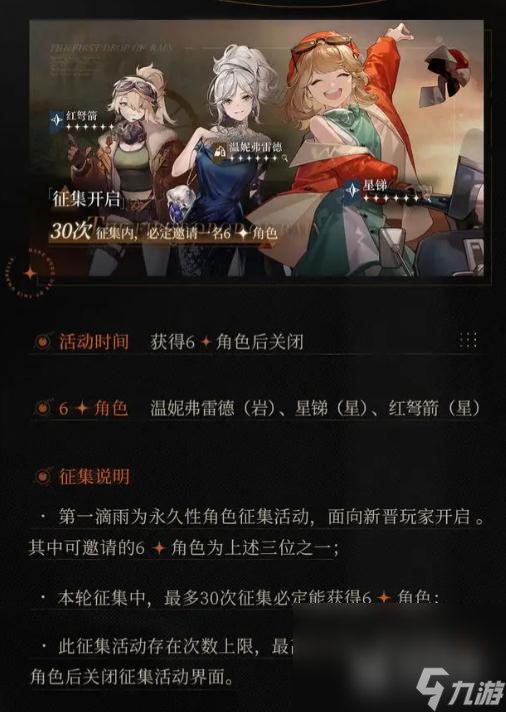重返未来1999初始卡池是否必得六星角色