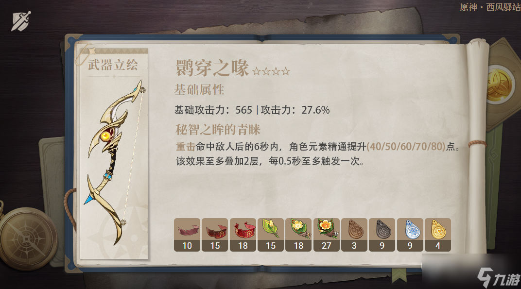 原神活动武器鹮穿之喙适合谁