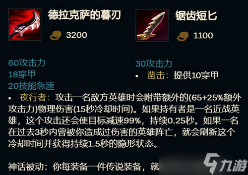 2023LOL穿甲装备大全