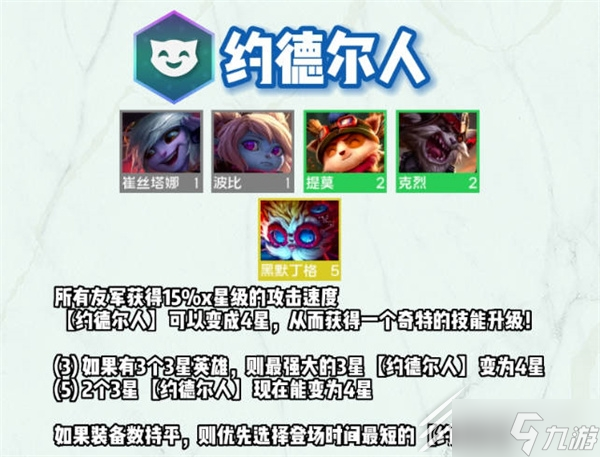 云顶之弈s9全羁绊详情