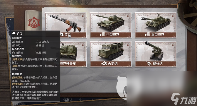 《战火勋章》图鉴有哪些？兵种图鉴大全