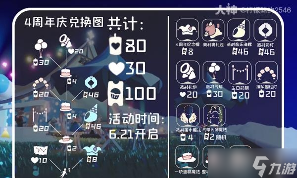 《光遇》四周年饰品一览