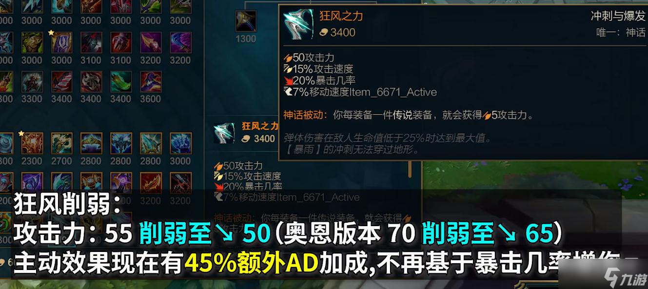 英雄联盟PBE13.12版本狂风之力削弱是什么