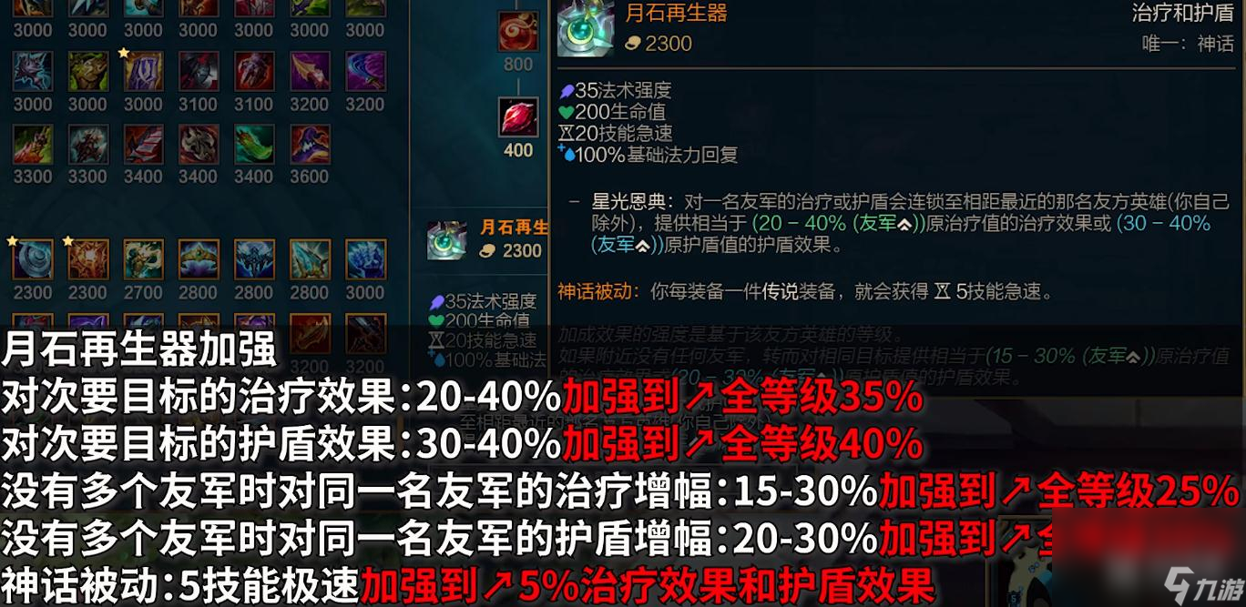 英雄联盟PBE13.12版本月石再生器加强说明