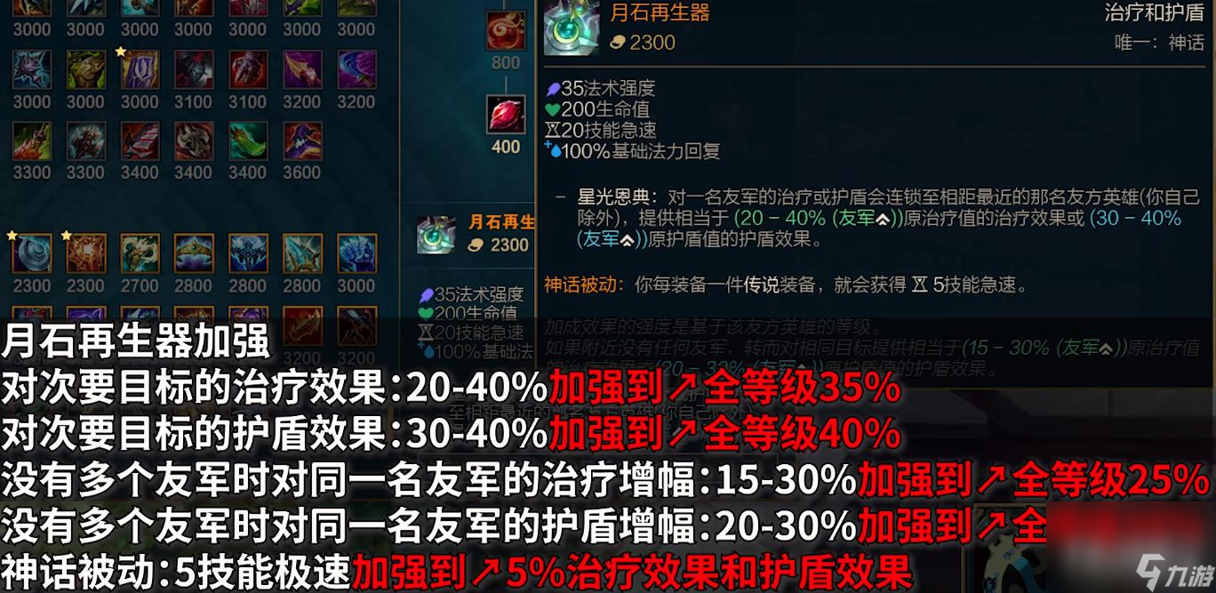 《英雄联盟》PBE13.12版本月石再生器加强一览