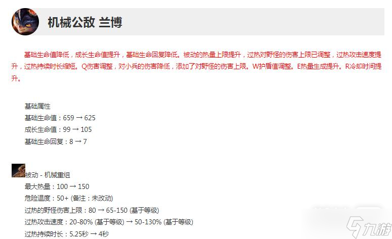 《英雄联盟》13.12版本正式服兰博加强介绍