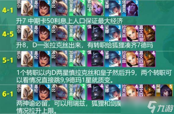 《云顶之弈》S9德玛西亚阵容玩法
