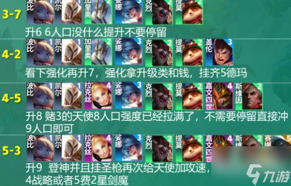 云顶之弈S9登顶天使阵容推荐攻略
