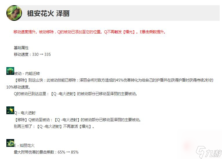 《英雄联盟》13.12版本正式服泽丽重做一览