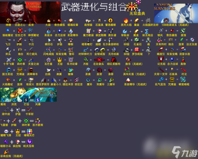《吸血鬼幸存者》1.5合成表大全