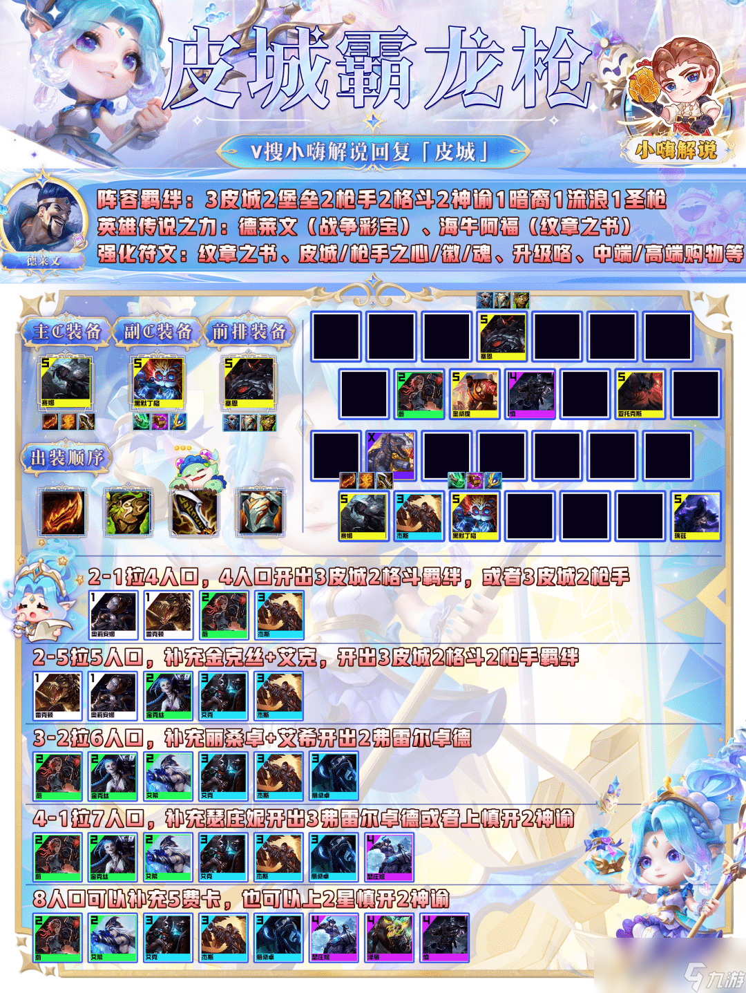云顶之弈S9皮城九五阵容怎么玩