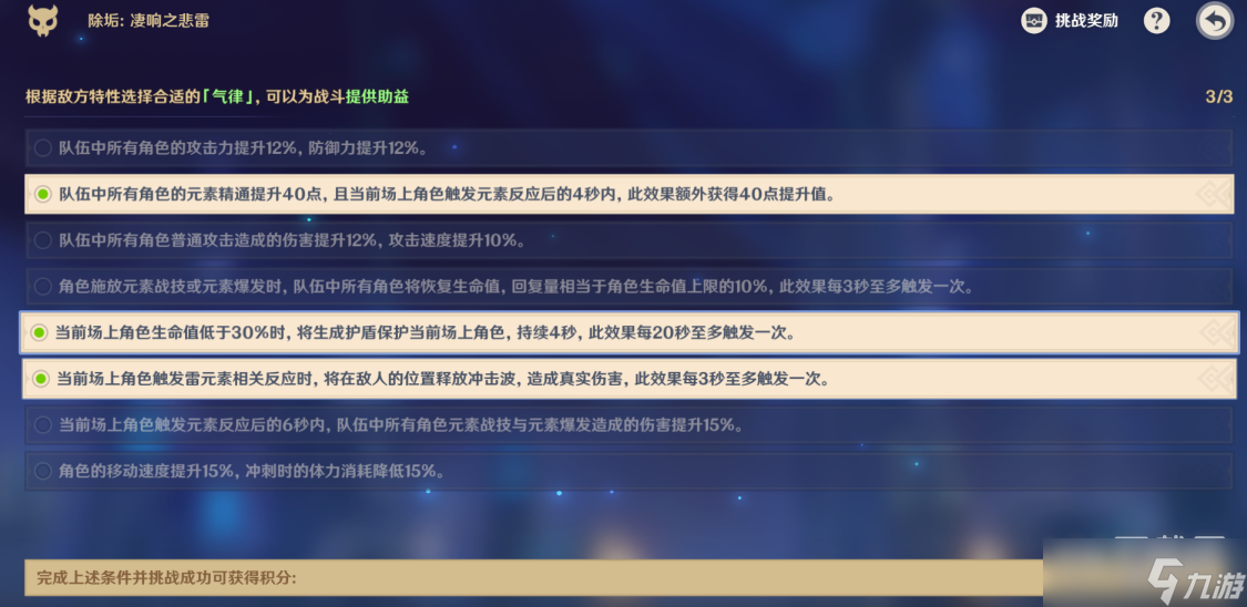 原神除垢凄响之悲雷6000分攻略分享