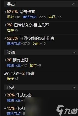 暗黑4骨矛死灵雕文巅峰盘怎么点