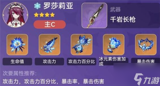 原神罗莎莉亚云堇永冻队怎么搭配 原神罗莎莉亚云堇永冻队搭配攻略