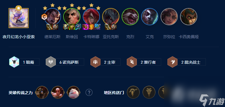 《云顶之弈》S9诺克萨斯主C搭配推荐