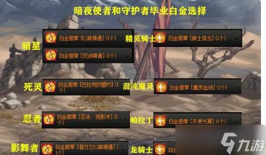 DNF全职业角色毕业白金徽章一览