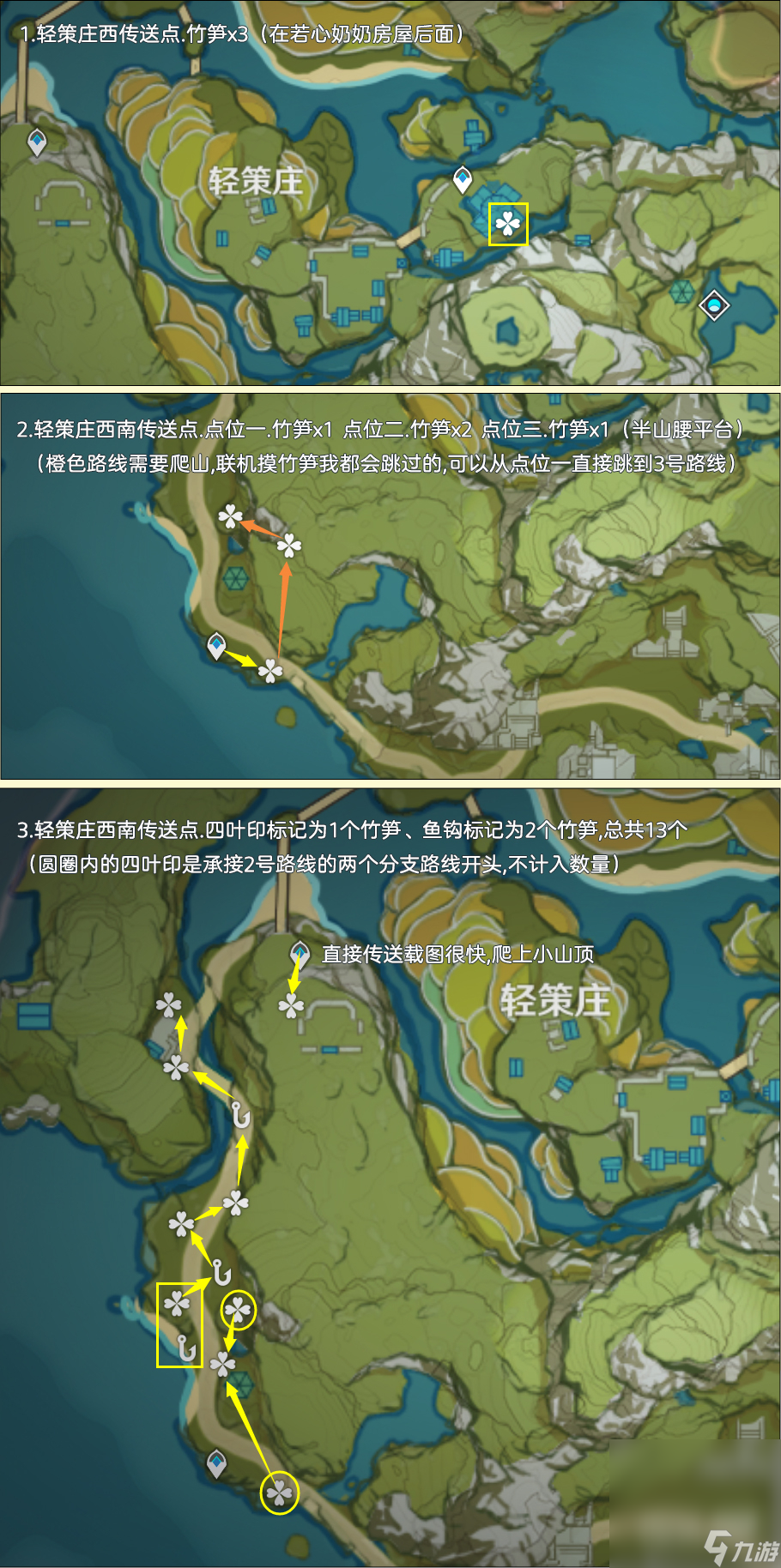 《原神》3.7竹笋全采集攻略分享