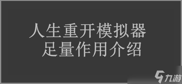 人生重開(kāi)模擬器足量作用介紹