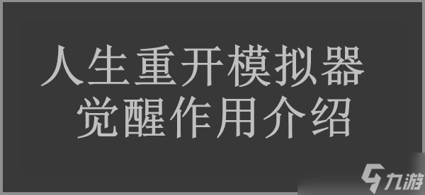 人生重开模拟器觉醒作用介绍