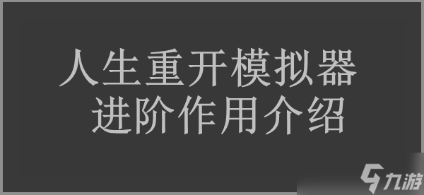 人生重開模擬器進階作用介紹