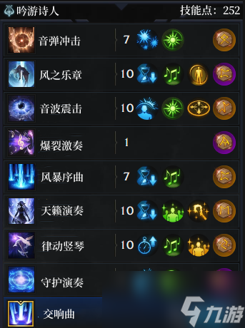命运方舟吟游诗人技能加点攻略